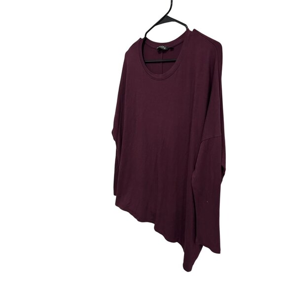 Athleta Womens Burgundy Long-Sleeve Relaxed Fit Top Sz Medium - Picture 3 of 8